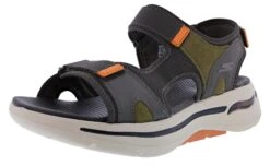 Skechers Men's Go Walk Arch Fit Sandal Mission Hook & Loop Strap Sandals -Shoes City Shop 0468348 01