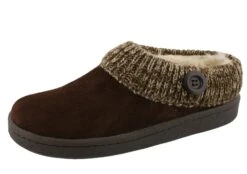 Clarks Women's Knitted Collar Clog Winter Slippers Angelina -Shoes City Shop 0799102 01