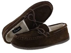 Clarks Men's Augusta Moccasin Winter Slippers -Shoes City Shop 0800702 06