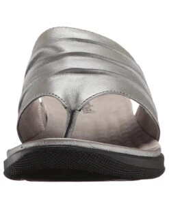 Softwalk Womens Summer Wide Width Leather Sandals Wedge Slides -Shoes City Shop 29188